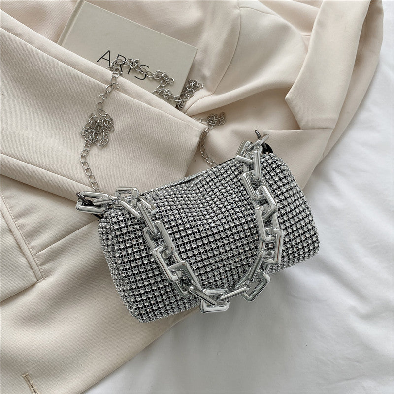 Wholesale Rhinestone Chain Fashion Personality Crossbody Underarm Bag