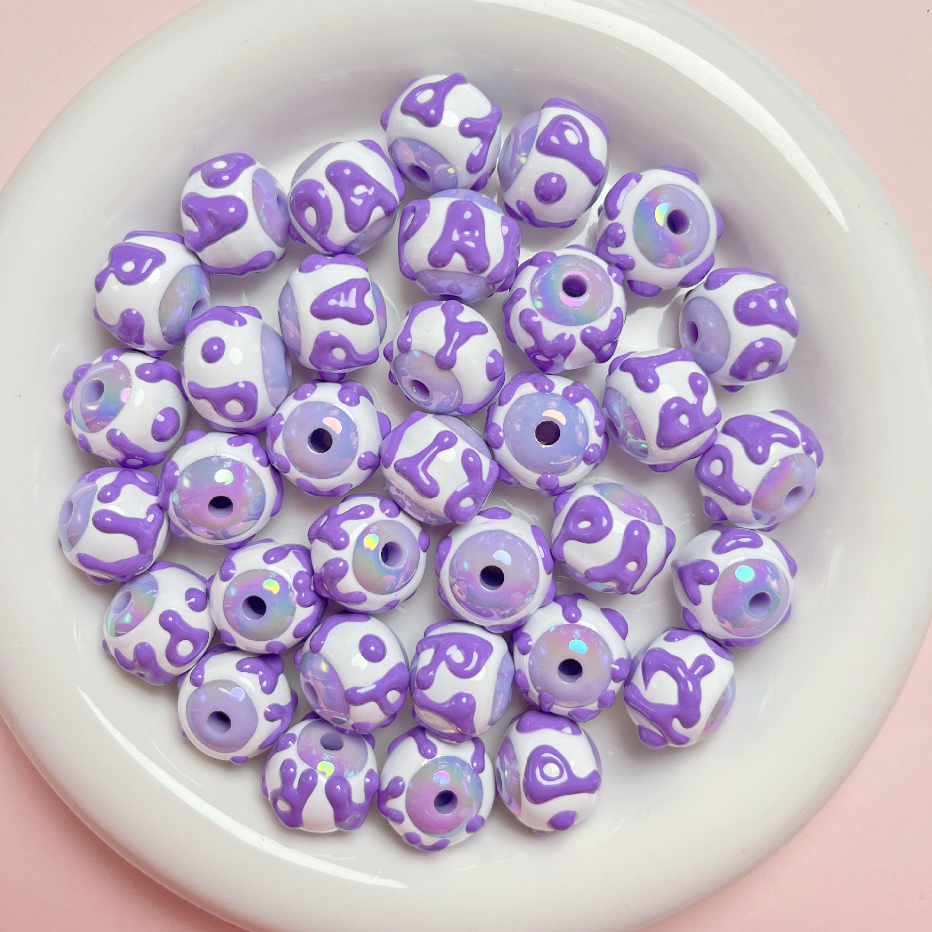 Wholesale Acrylic Hand Painted Cartoon Diy Beads