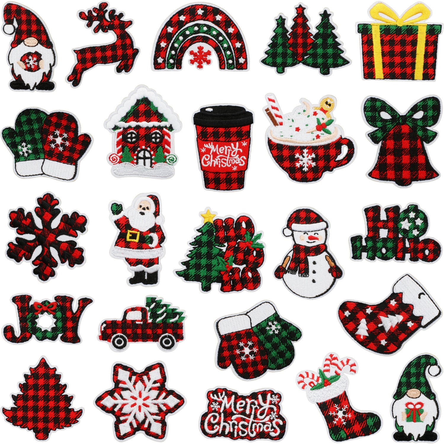 Wholesale Blue and white Christmas embroidered DIY Patches