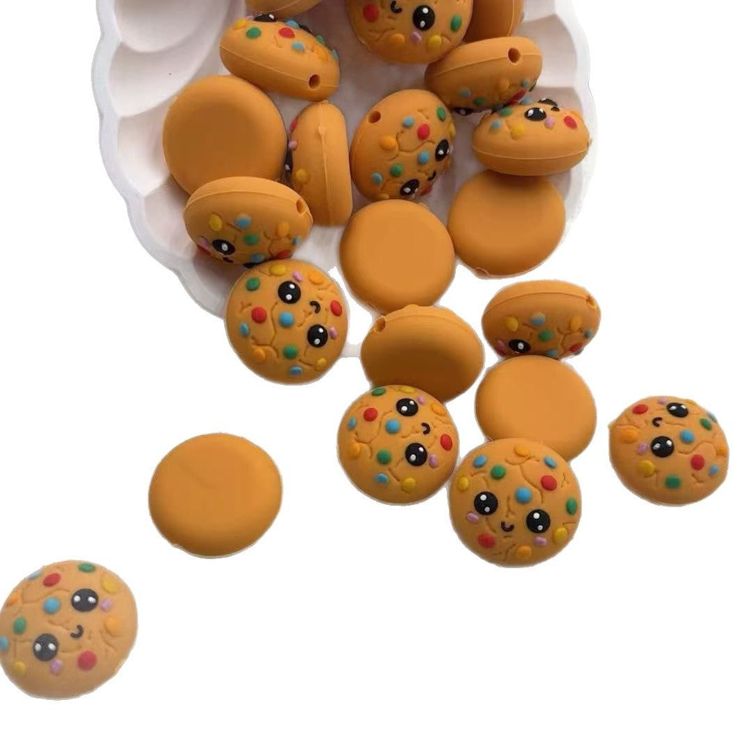 Wholesale 10pcs Silicone Biscuit Beads