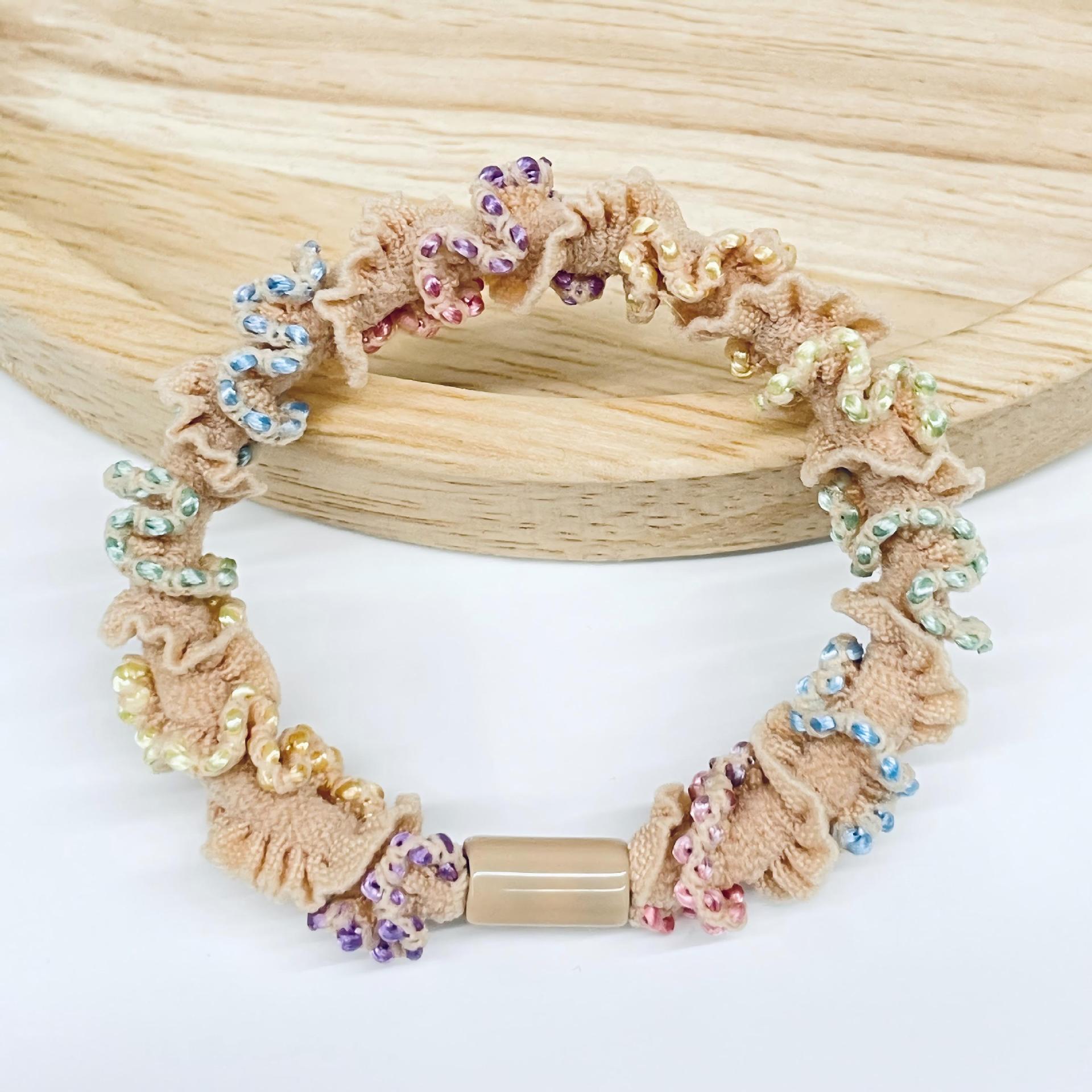 Wholesale fashion hair ring hair high elastic woven seamless hair rope