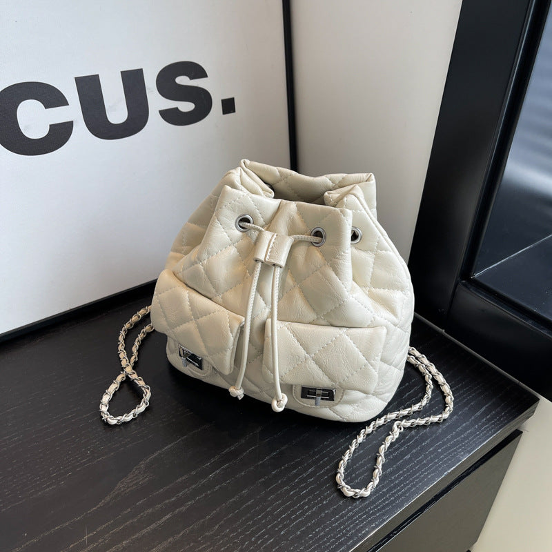 Wholesale PU Lingge Chain Backpack