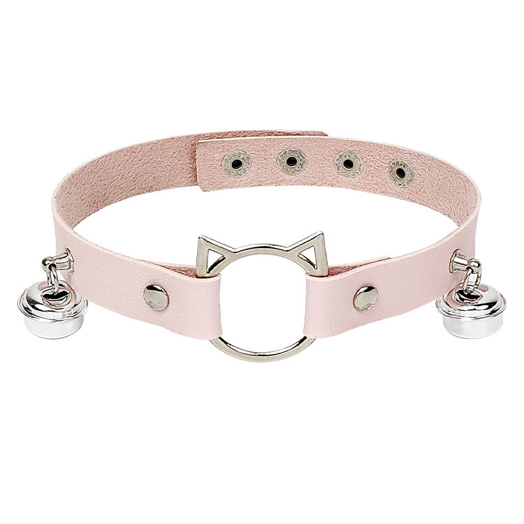Wholesale Personalized cat head leather collar