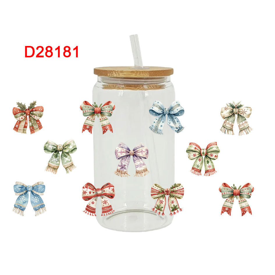 Wholesale Colorful and diverse bows 16oz Cup UV DTF Wraps