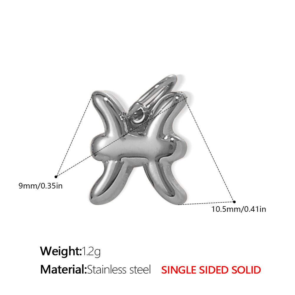 Wholesale Stainless steel twelve zodiac necklace pendant accessories
