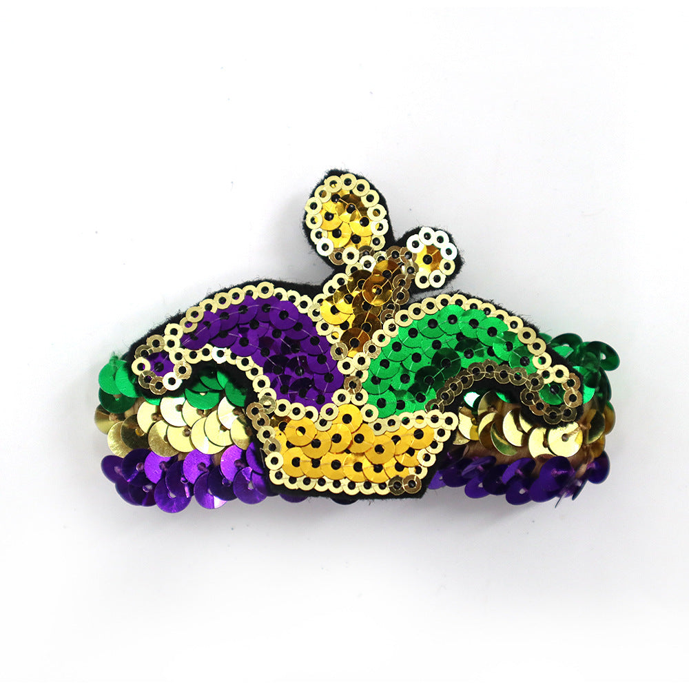 Wholesale Carnival Sequin Gold Purple Green Bracelet