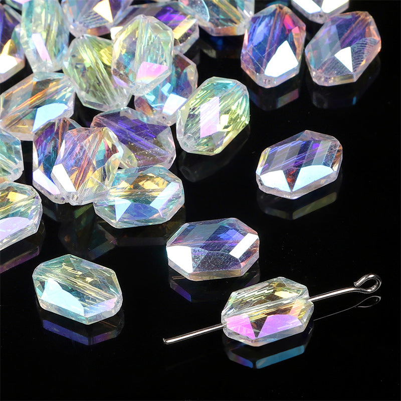 Wholesale Transparent AB Colored Peach Heart Pointed Bead Cut Bead Glass Crystal Bead