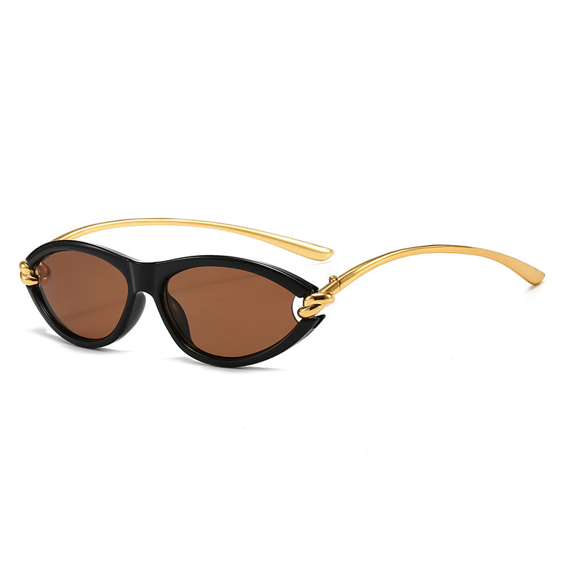 Wholesale Cat-Eye Sunglasses High-End Ins Rope Knot Oval Sunglasses