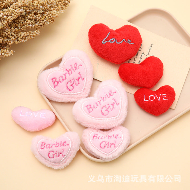 Wholesale 5pcs Plush Love Red Heart Love Children' s Hat Slippers Clothes Brooch