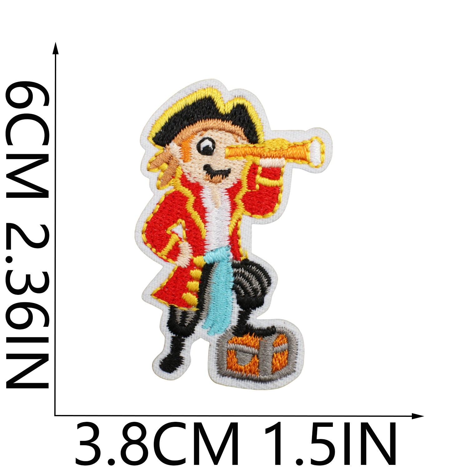 Wholesale Pirate Ship Embroidery Patch Iron On Treasure Map Cartoon Telescope Decorative DIY Accessory For Clothing Party And Gift