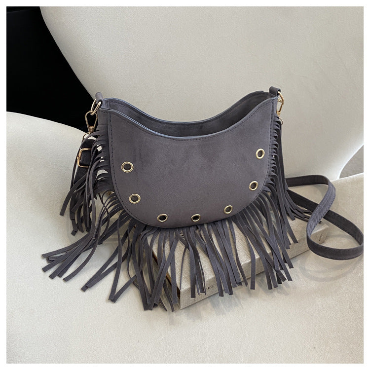Wholesale Western Style Tassel PU Crossbody Bag