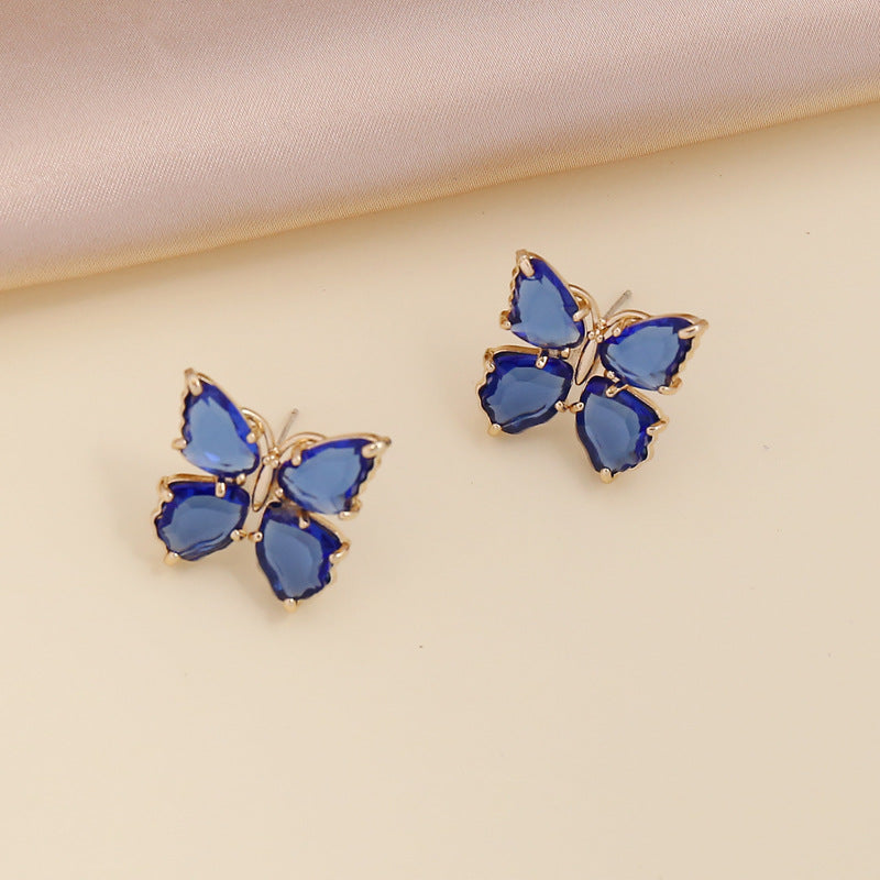 Wholesale Multicolor Zircon Butterfly Necklace