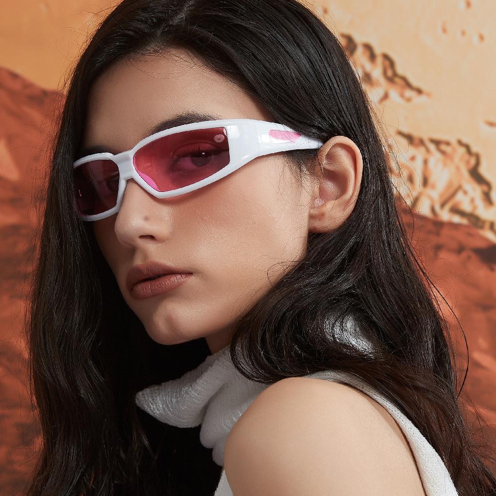 Wholesale Silver Light Technology Style Square Reflective Silver Frame Glasses