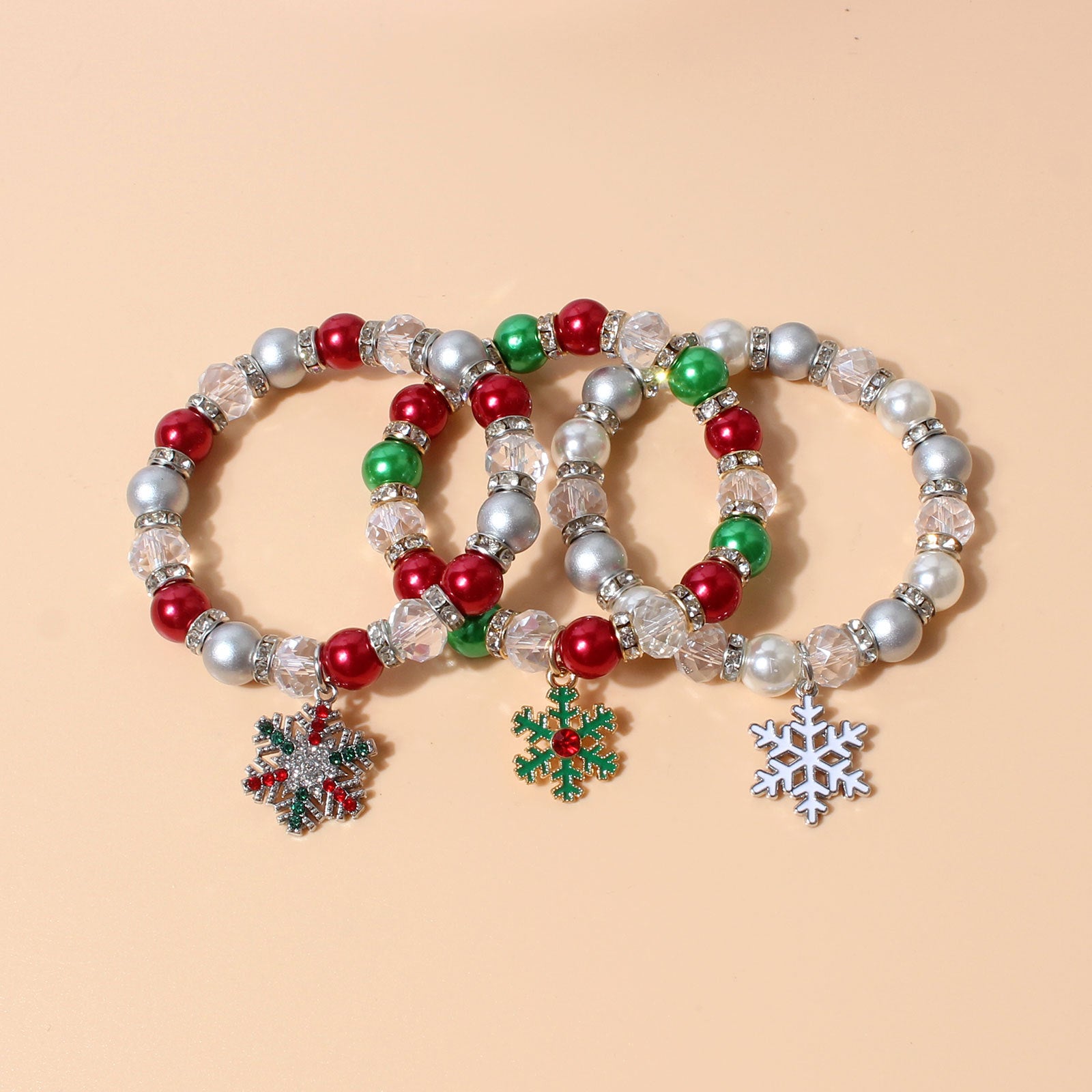 Wholesale Christmas Colorful Beads Beaded Bracelet Jewelry Bracelet