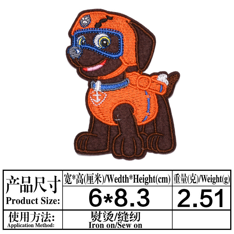 Wholesale Cute Puppy Embroidery Patches 23 Styles Cartoon Cloth Patch Set For Clothing Bags Towels Kids DIY Repair Decor Chic Fashion Accessory