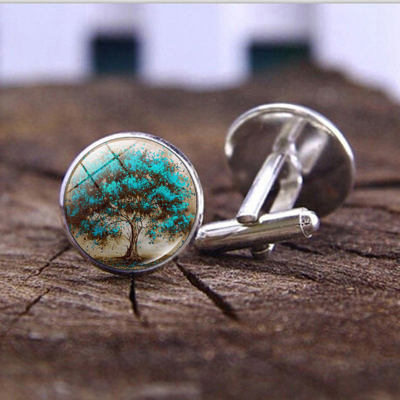 Wholesale Alloy Tree of Life Men's Cufflinks