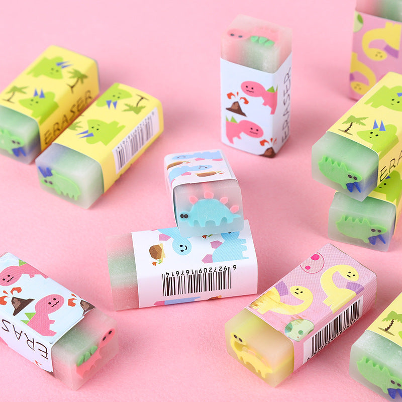 Wholesale Cartoon Dinosaur Sandwich PVC Eraser