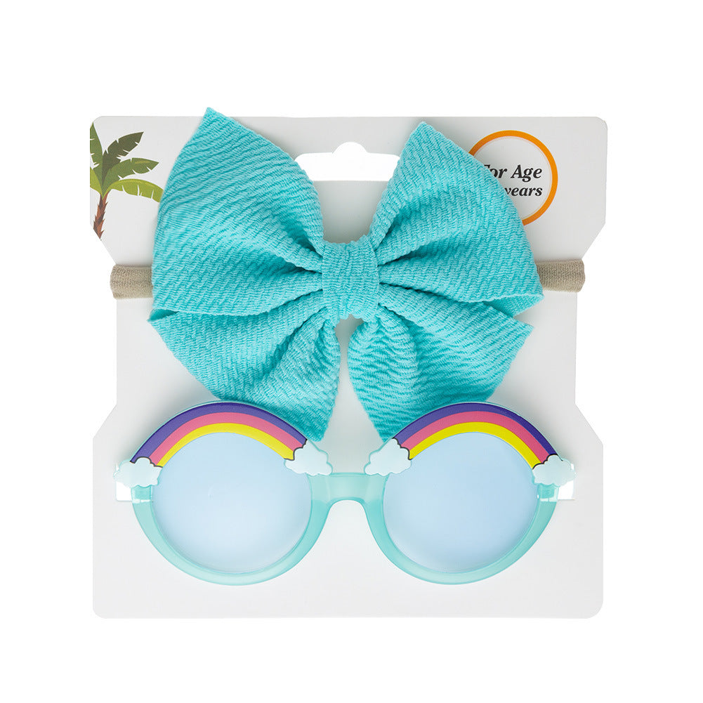 Wholesale Kids Sunglasses Fabric Headband Set
