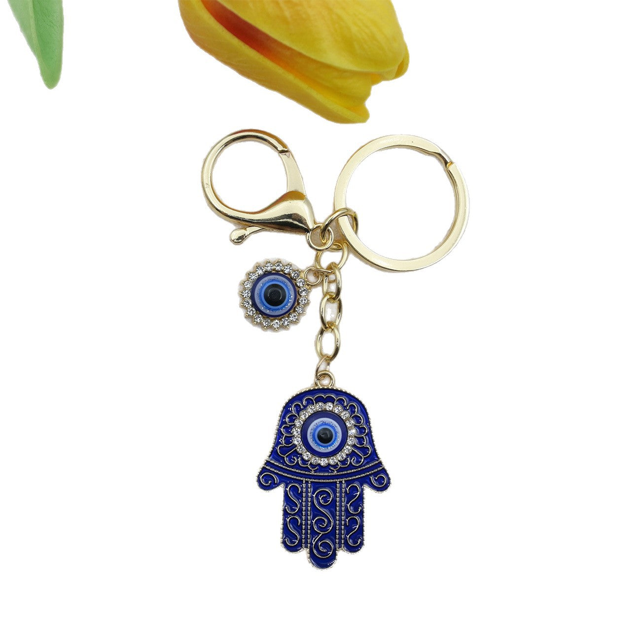Wholesale luxury Devil' s Eye keychain pendant blue eye keychain