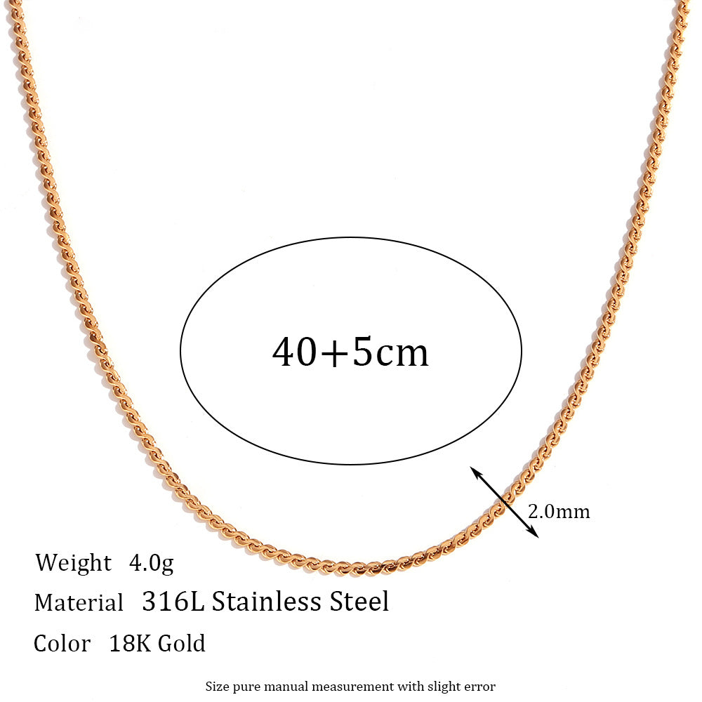 Wholesale blade chain box Stainless Steel Necklace
