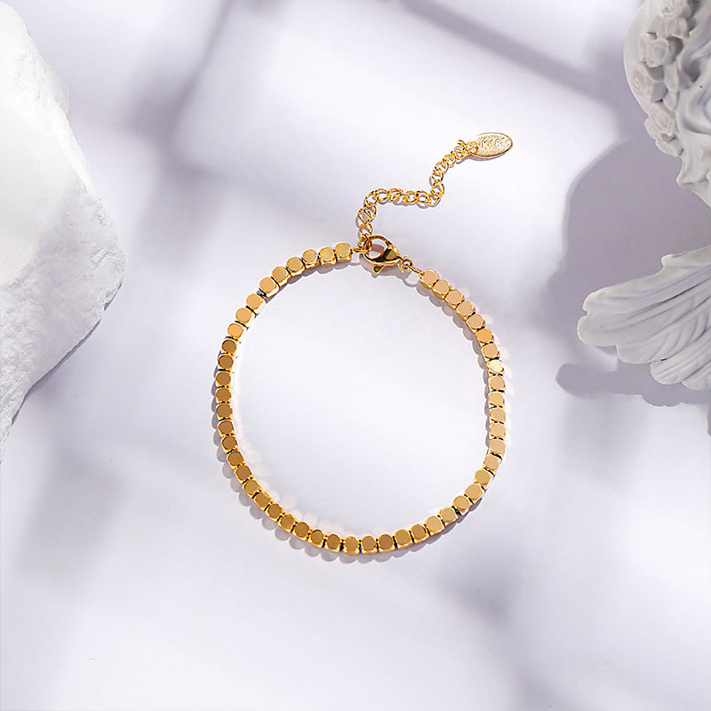 Wholesale Simple Small Square Vintage Bracelet