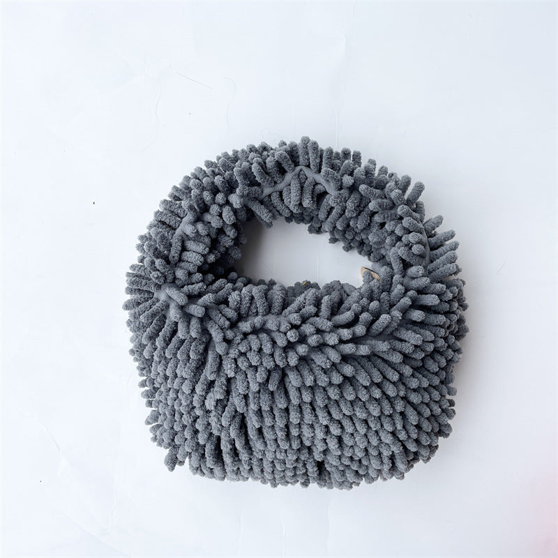 Wholesale Autumn and Winter New Mop Plush Handbag Candy Color Lunch Box Bag