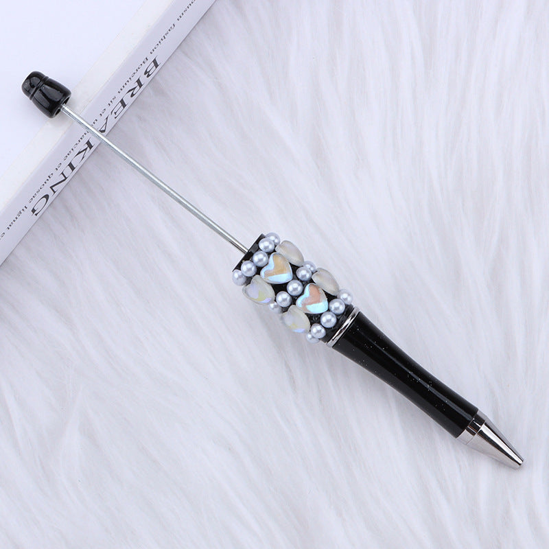 Wholesale 50pcs DIY Love Diamond Pearl Inlaid Beaded Ballpoint Pen
