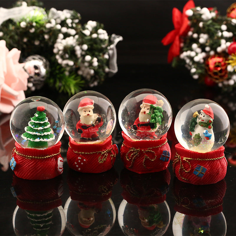Wholesale Christmas Crystal Ball Luminous Resin Glass Ball Ornaments