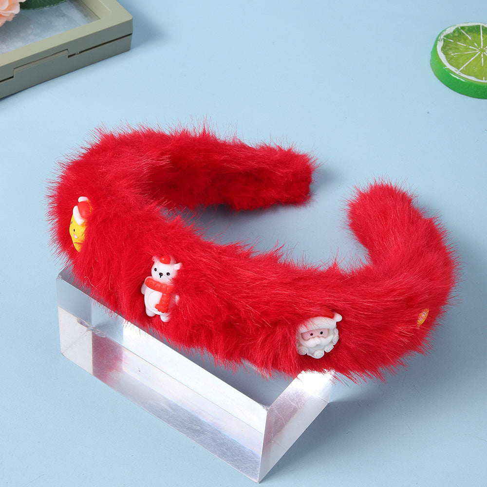 Wholesale Christmas Plush Cartoon Hair Bands