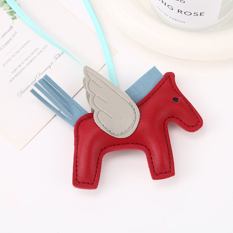 Wholesale Classic Wings Creative Pony Leather DIY Pendant Bag Pendant