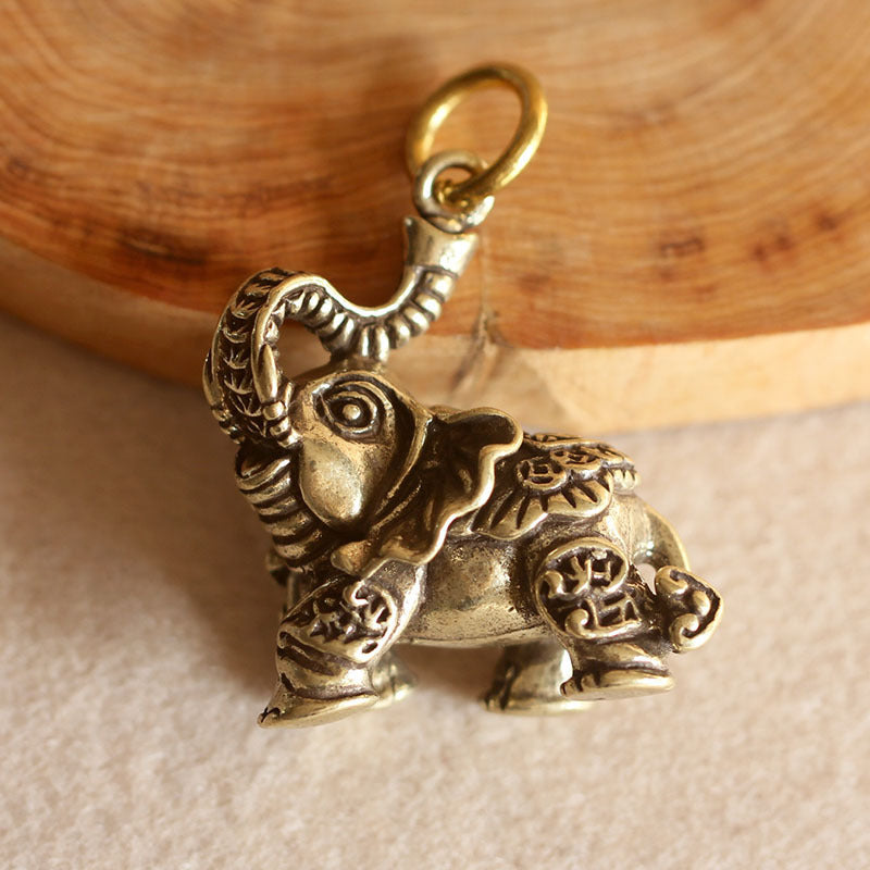 Wholesale Brass Creative Fuxiang Keychain Pendant