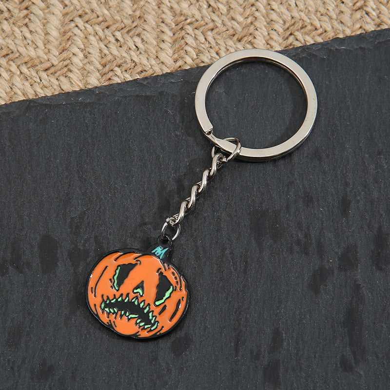 Wholesale Halloween Horror Pumpkin Metal Keychains