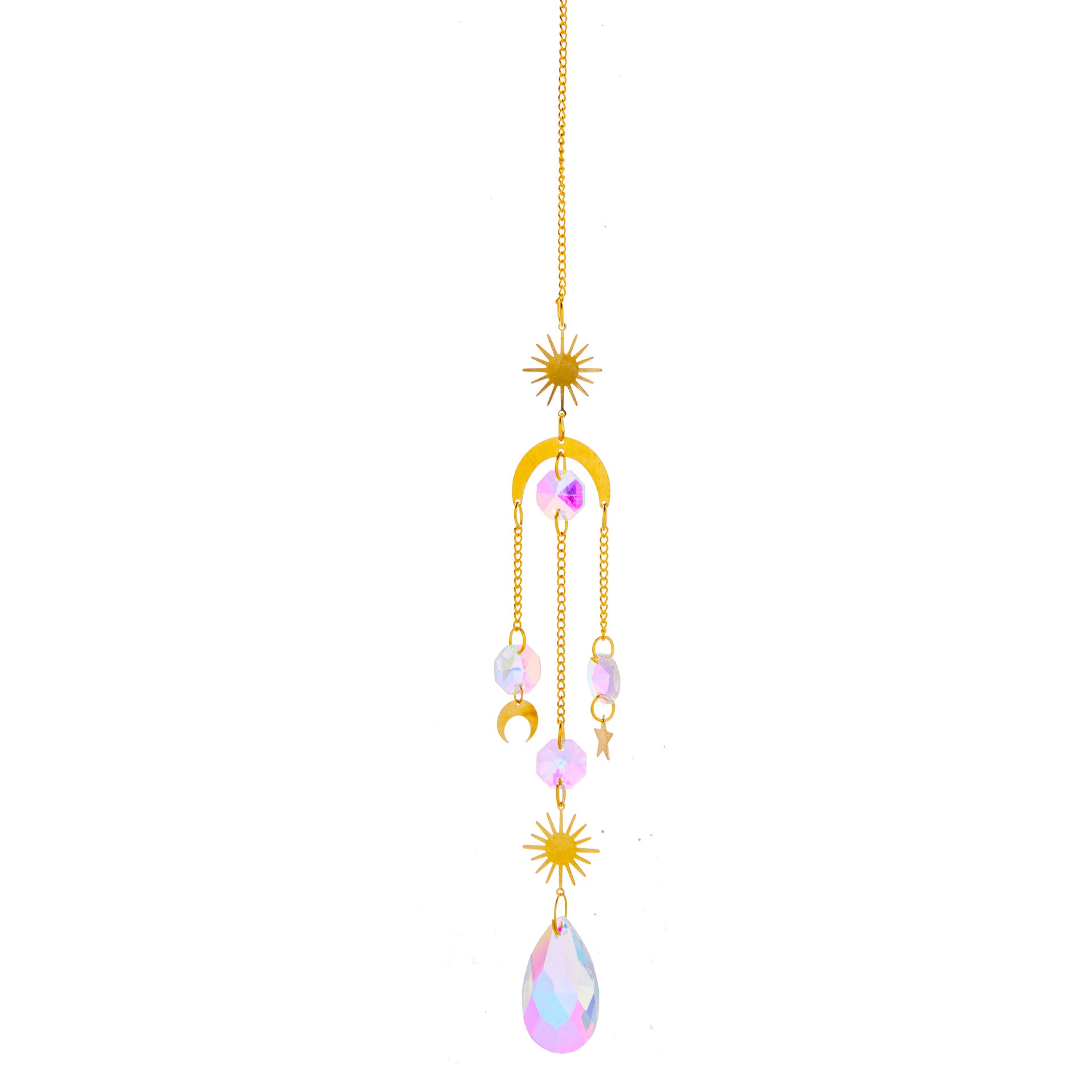 Wholesale Brass Crystal Wind Chime Sun Catcher Prism Ball Decoration