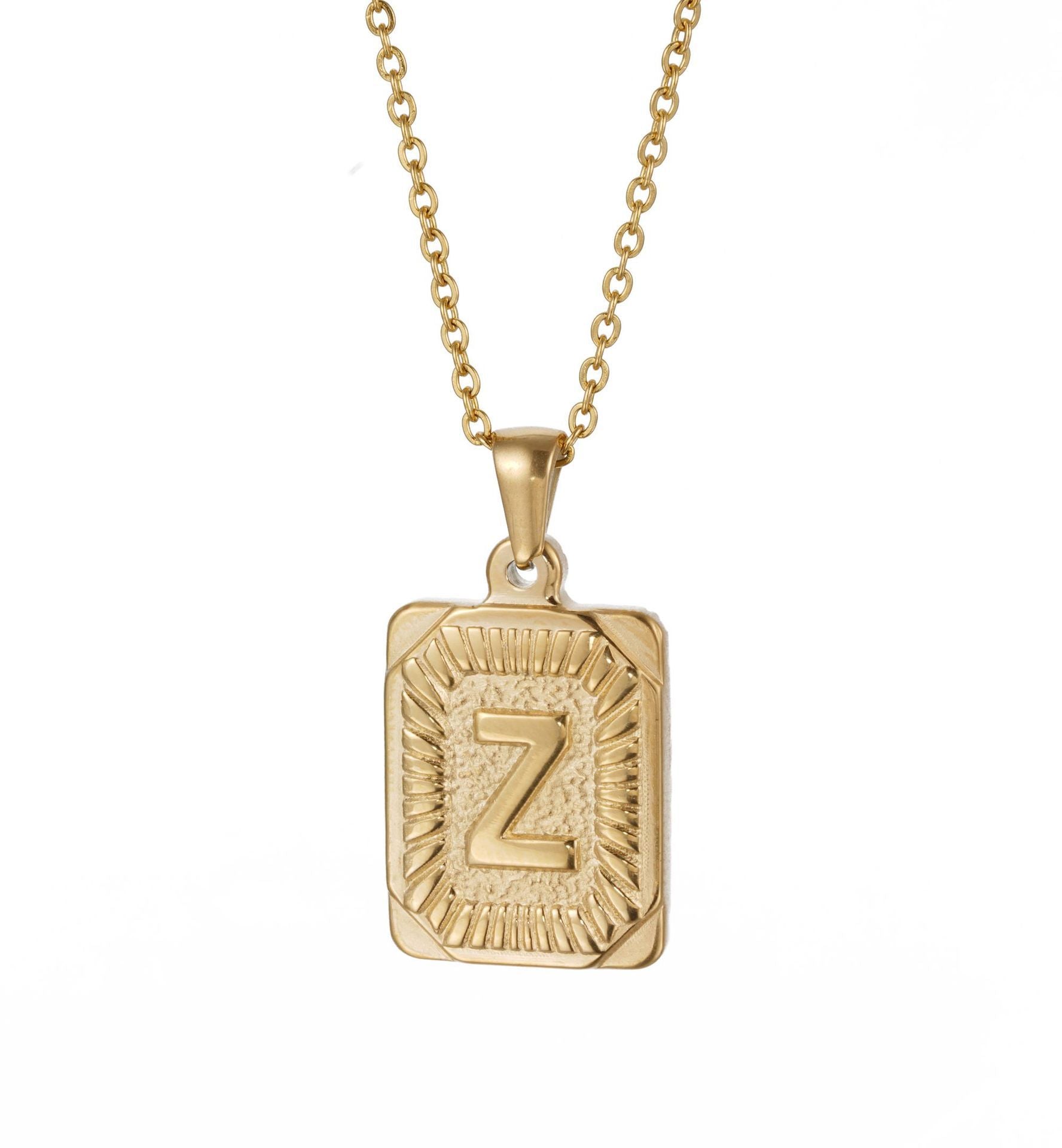 Wholesale Brand Letter Pendant Gold Plated Necklaces