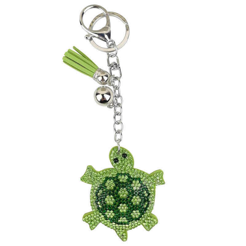 Wholesale 4pcs Turtle Water Diamond Rhinestone Keychain