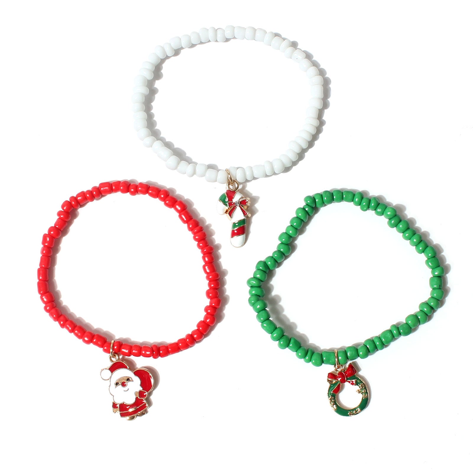 Wholesale Christmas Rice Beads Beaded Ornament Bracelet