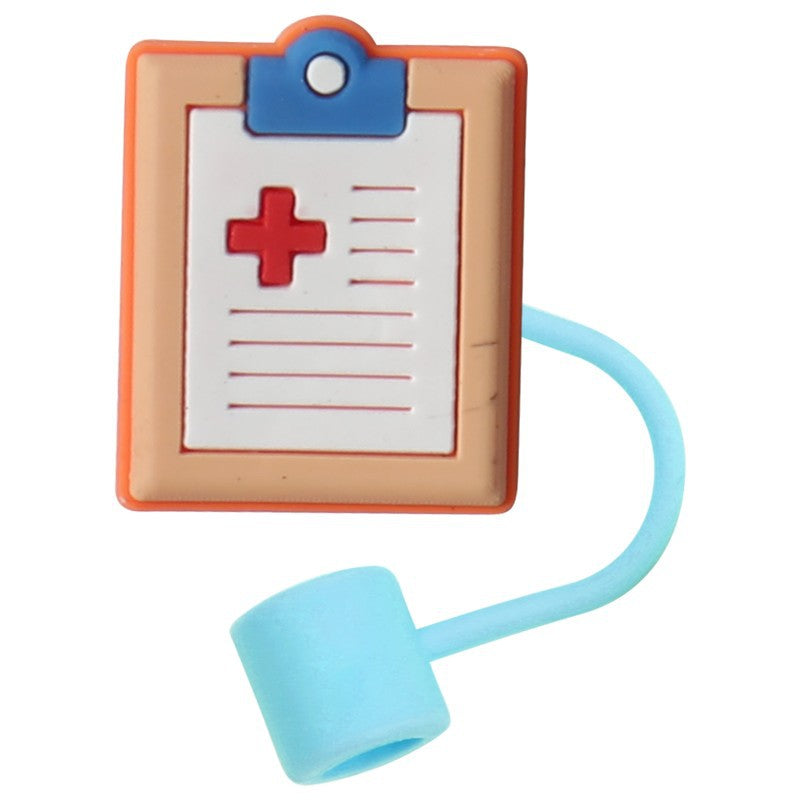 Wholesale 10pcs Medical Cartoon Organ Silicone Straw Cap Cup Accessories