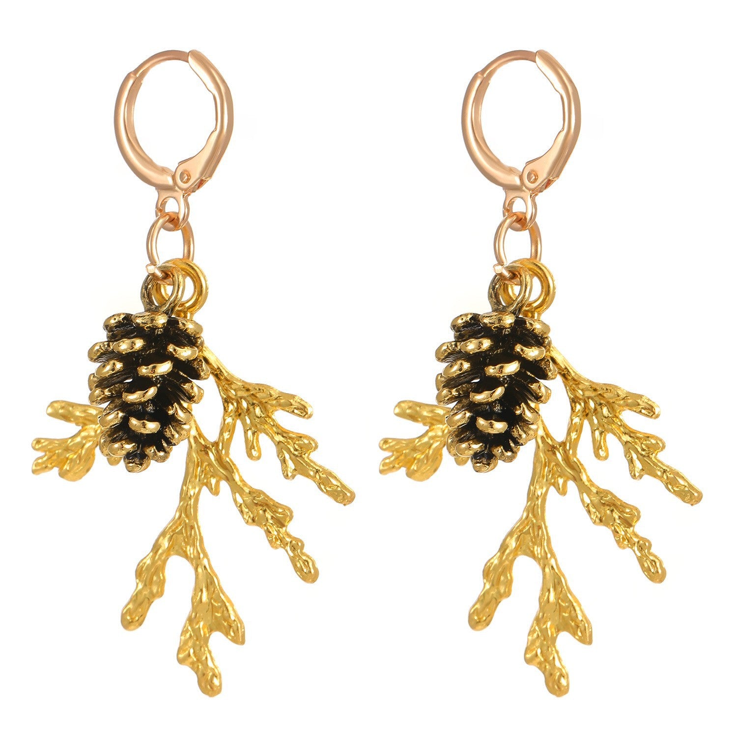 Wholesale  Retro Pinecone Plant Earrings