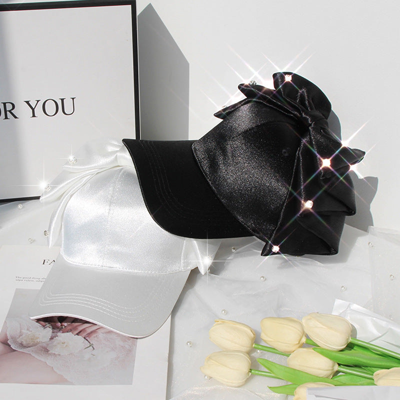 Wholesale Satin Thin Mercerized Bow Baseball Cap