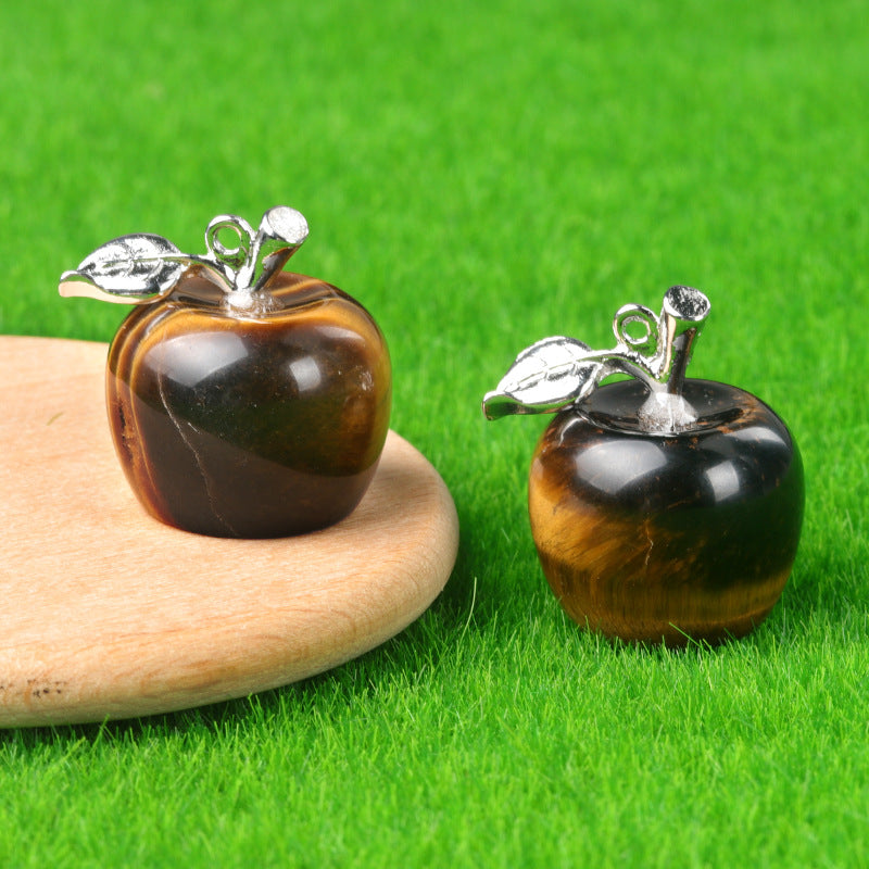 Wholesale Natural Crystal Small Apple Decorative Pendant