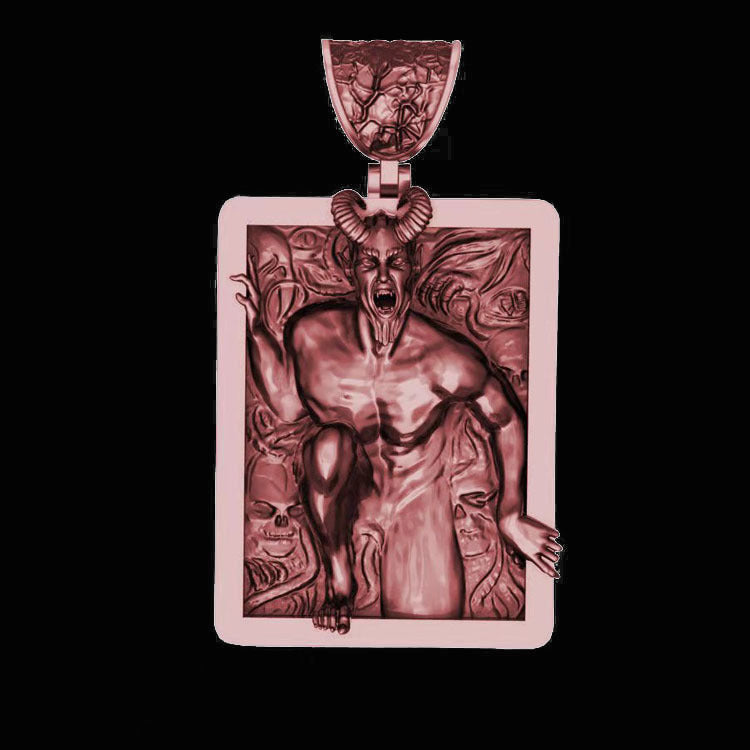 Wholesale Retro Domineering Crown Tag Necklace