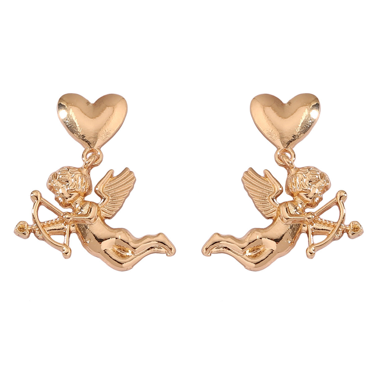 Wholesale Valentine's Day Cupid Zinc Alloy Earrings