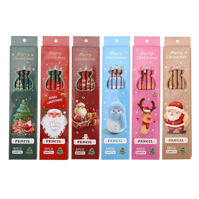Wholesale Christmas Cartoon Cute Wooden Pencils