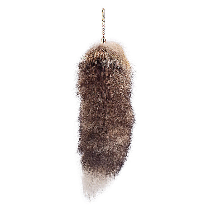 Wholesale of Oversized Fox Hair Pendant Keychains