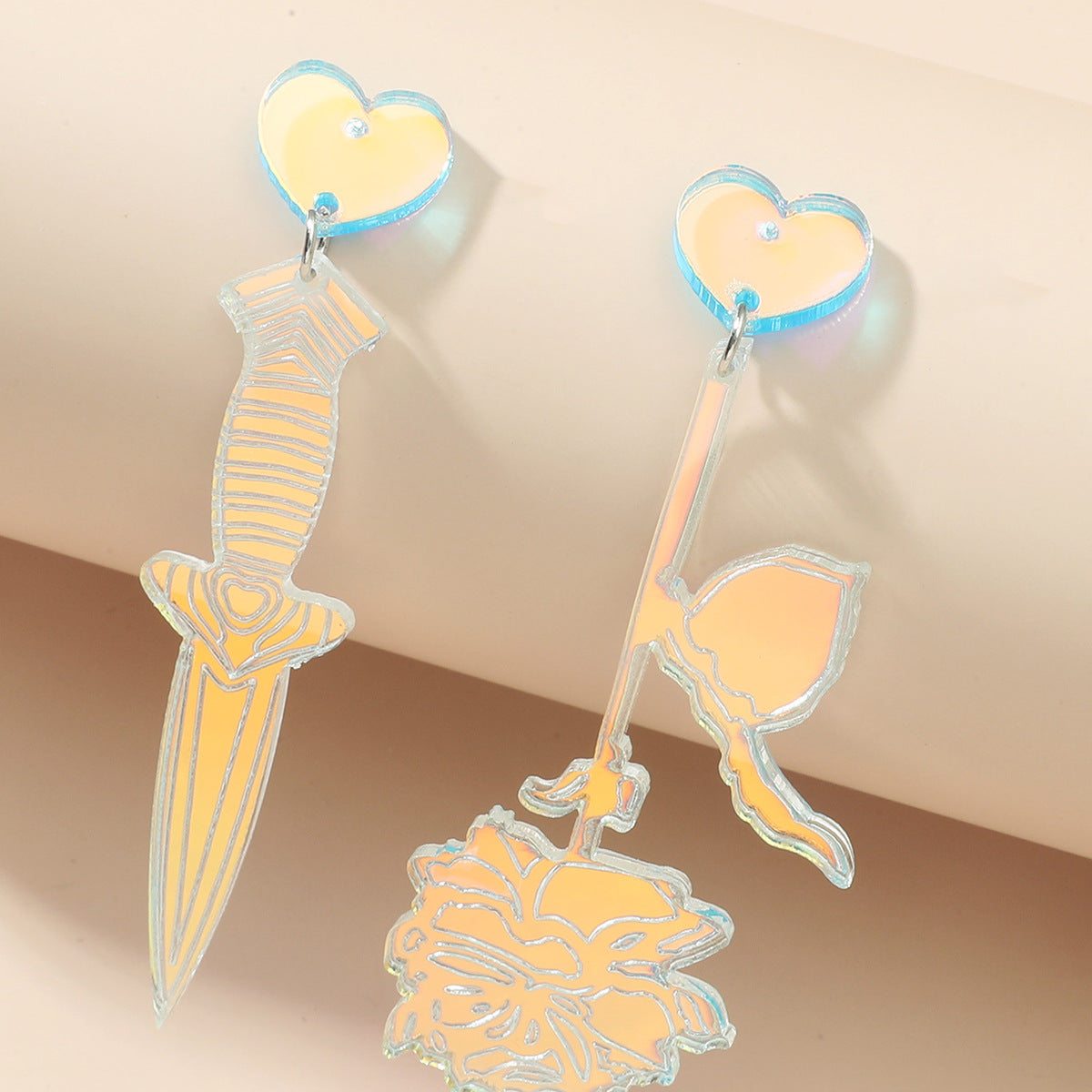 Wholesale of New Summer Creative Colorful Love Butterfly Acrylic Earrings