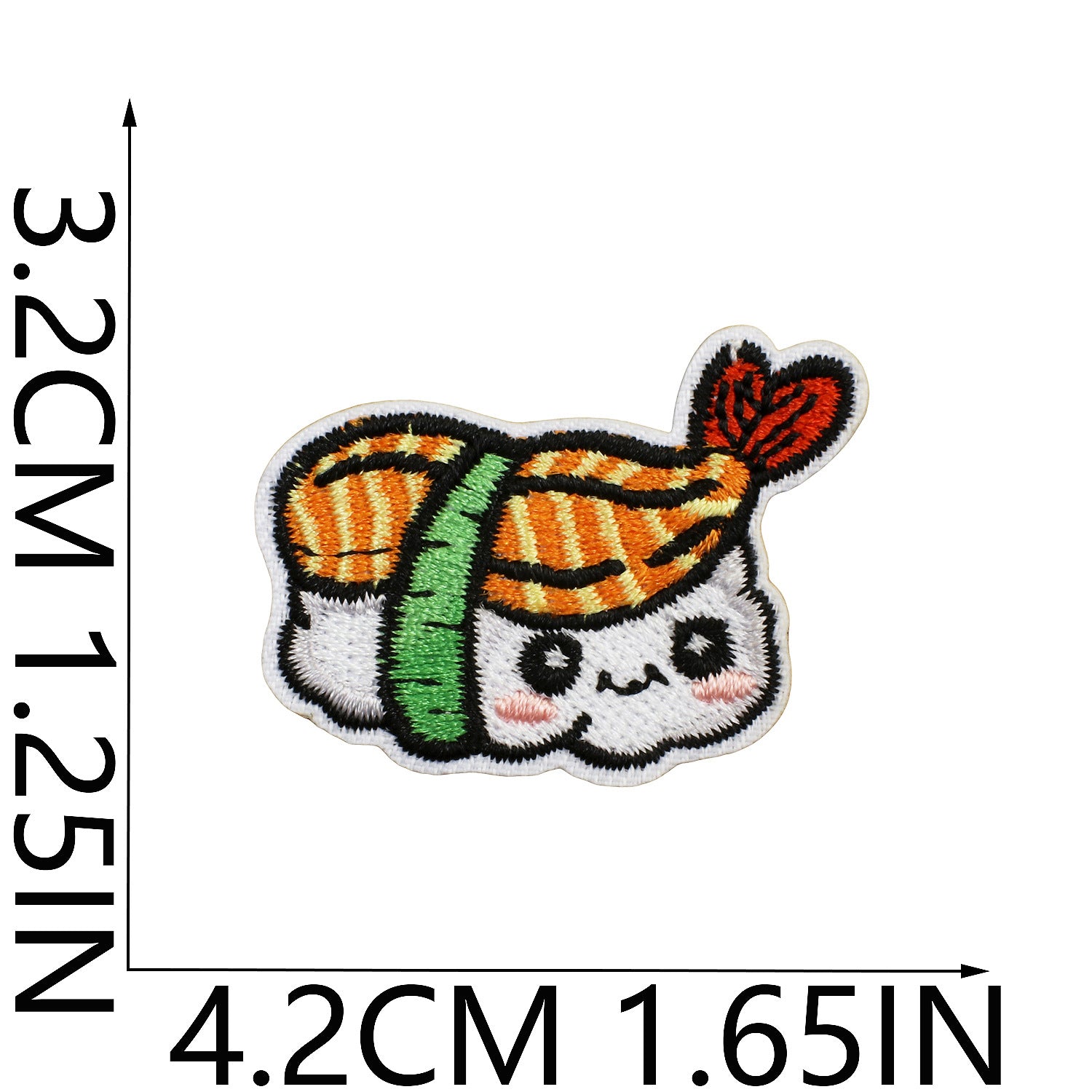 Wholesale Cartoon Salmon Sushi Embroidered Patch For Clothing DIY Decorative Accent