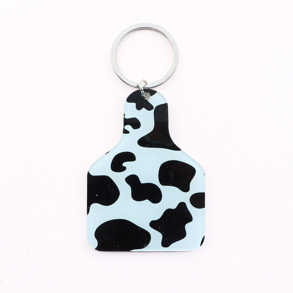 Wholesale Denim Style Leopard Cactus Acrylic Keychain