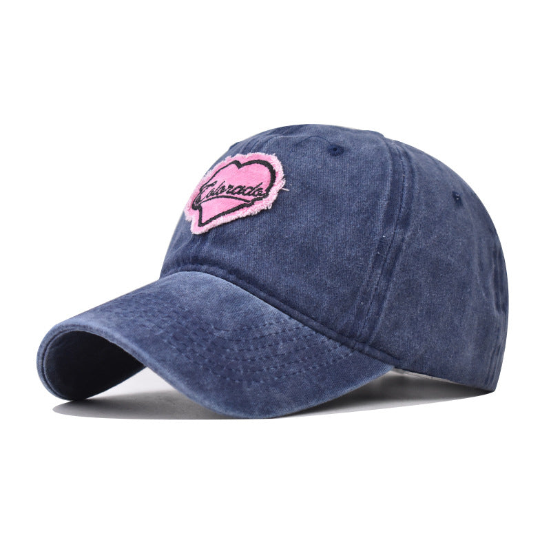 Wholesale Valentine's Day Pink Love Cotton Embroidered Baseball Hat