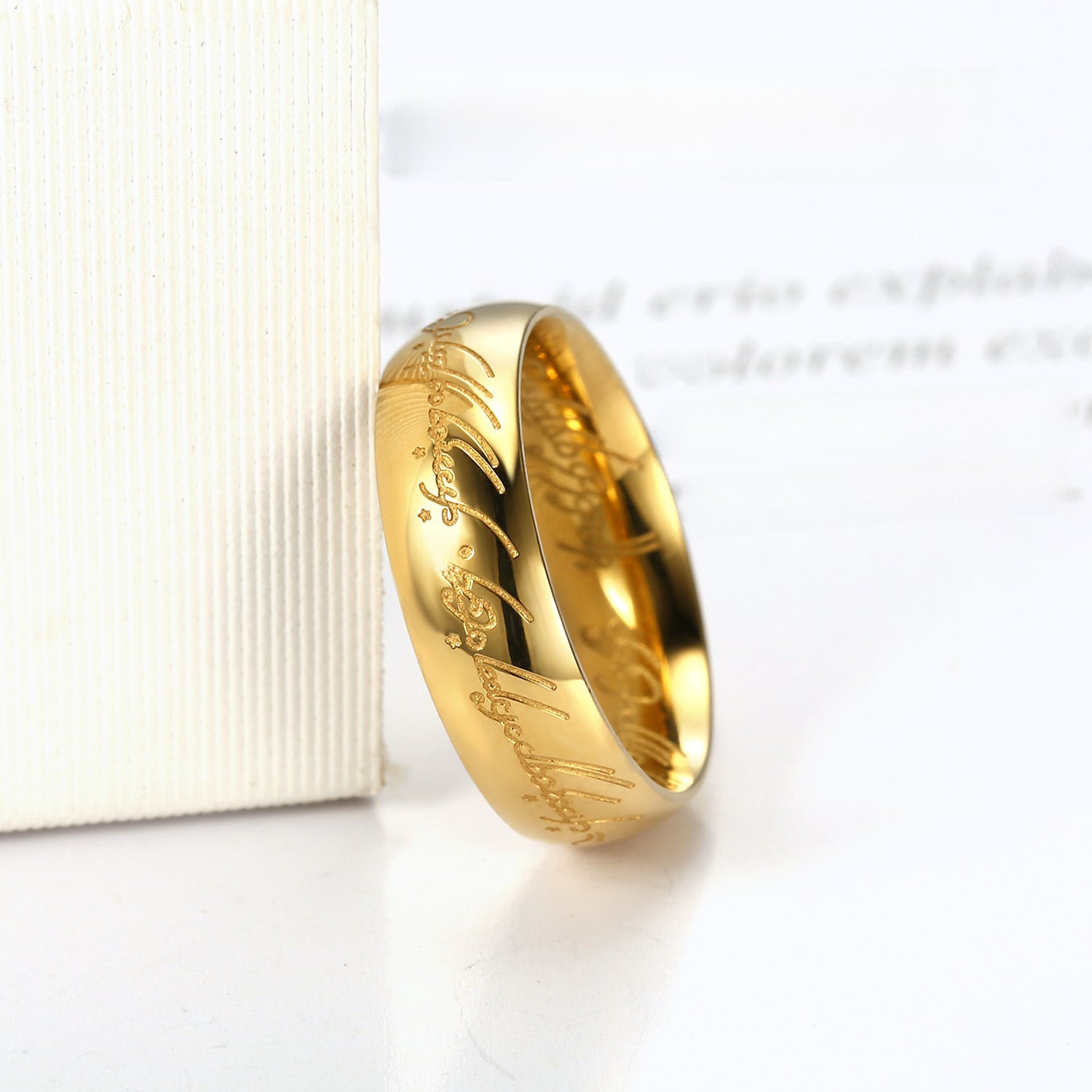 Wholesale Vintage magic ring titanium steel men's ring