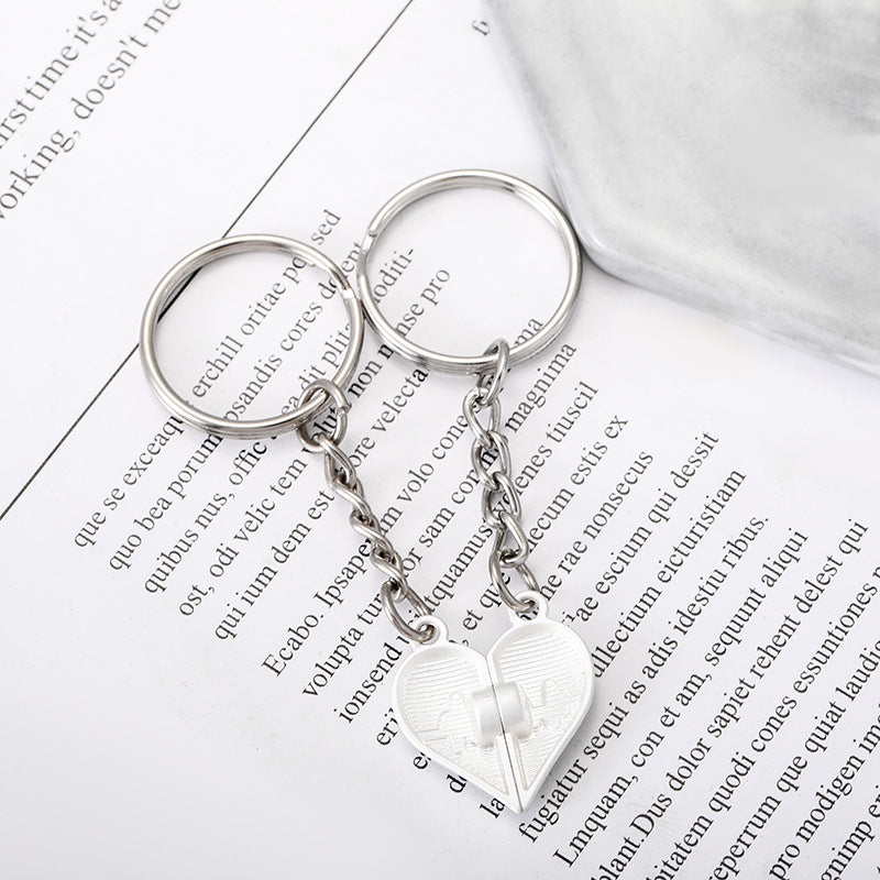 Wholesale Love ECG Lovers Magnetic Suction Keychains